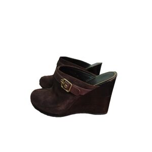 Ralph Lauren Yeva Suede Wedges Size 9.5M